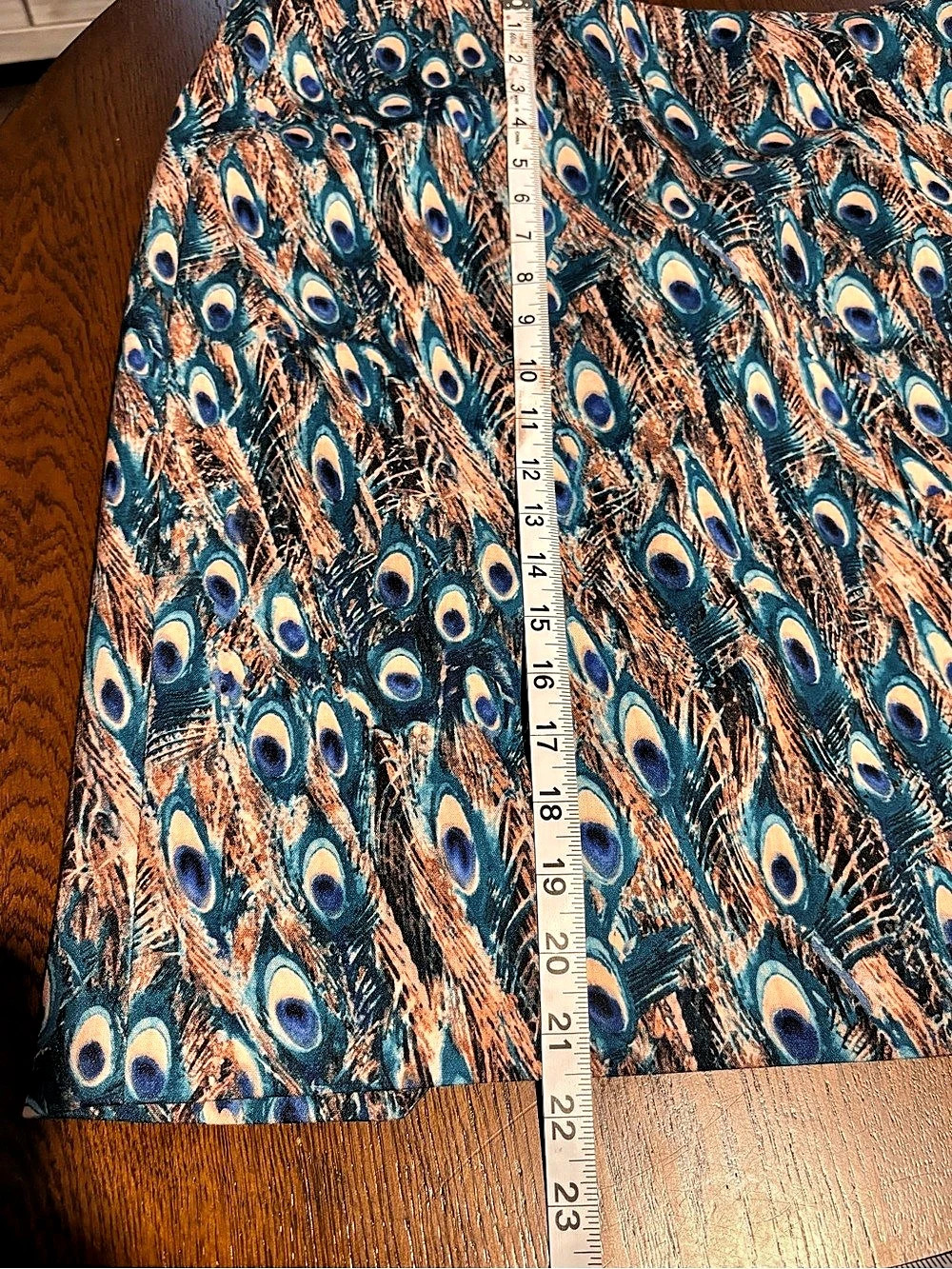 Talbots Peacock Feather Print Pencil Skirt 12P - Picture 7 of 7